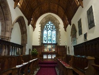 Inside St Peter's Church.